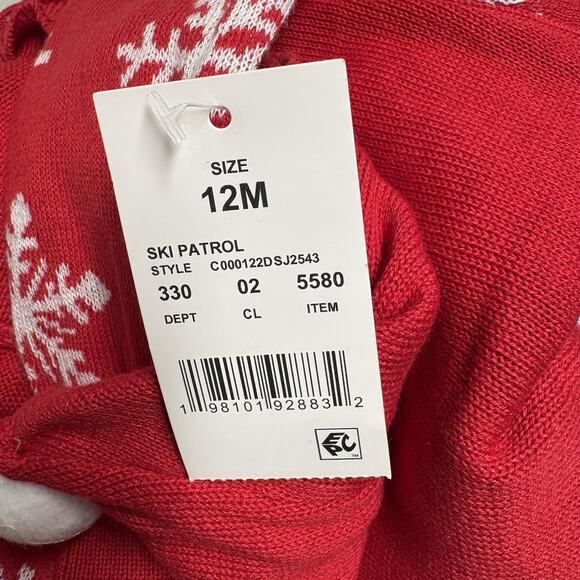 NWT Red Dr. Seuss Grinch Ugly Christmas Sweater Hoodie 12 Months Merry GRINCHMAS - Picture 9 of 9